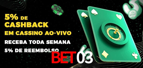 Promoções do cassino ao Vivo BET03